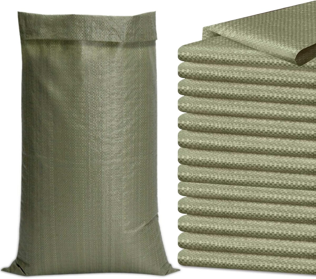 Zandzakken, overstromingsbescherming, zandzakken, overstromingsbescherming, bescherming tegen overstromingen, 70 x 113 cm, vuilniszakken, zandzak, overstromingsbescherming