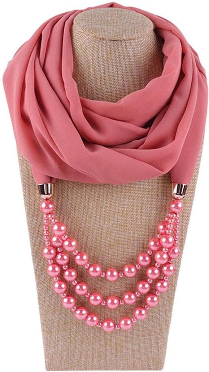 Halsketting sjaal halsketting 180 x 48 cm zonnebescherming chiffon sjaals sieraden halsketting hidjab nationale stijl halsketting