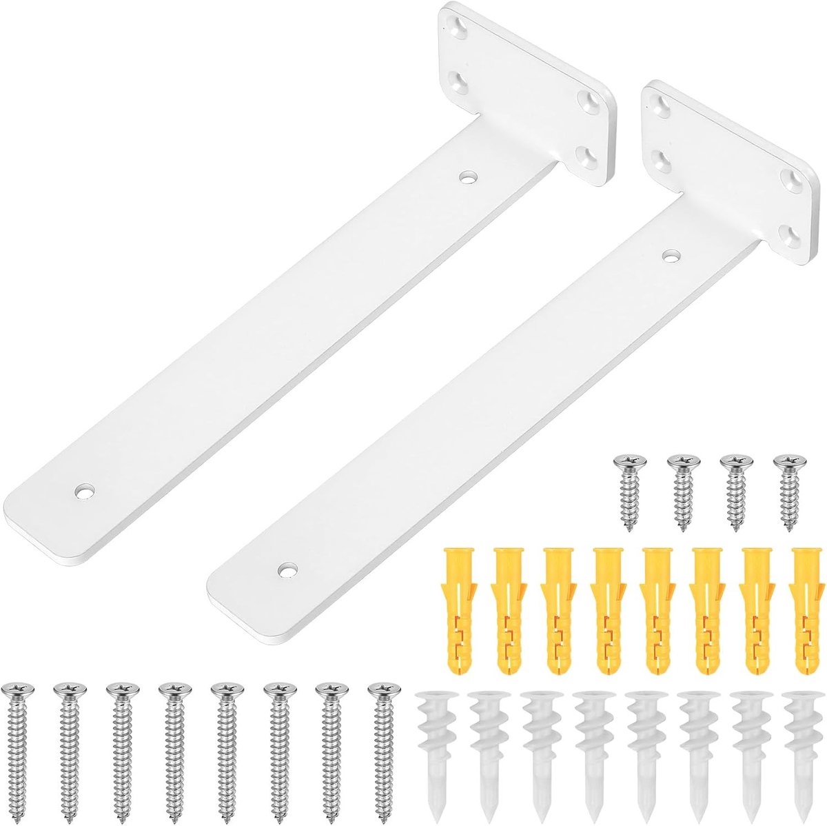 Zwevende Plankdragers voor Wandmontage - 2 Stuks, Stevige en Onzichtbare Plankhouders, 25 cm