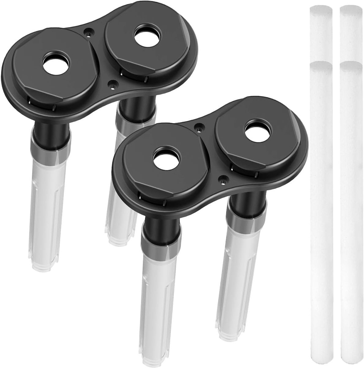 2-delig USB-luchtbevochtigermodule DIY-ondersteuning dubbel met 4 stokjes van 20 mm met katoenfilter voor luchtbevochtiger voor 20 mm verstuiverplaat