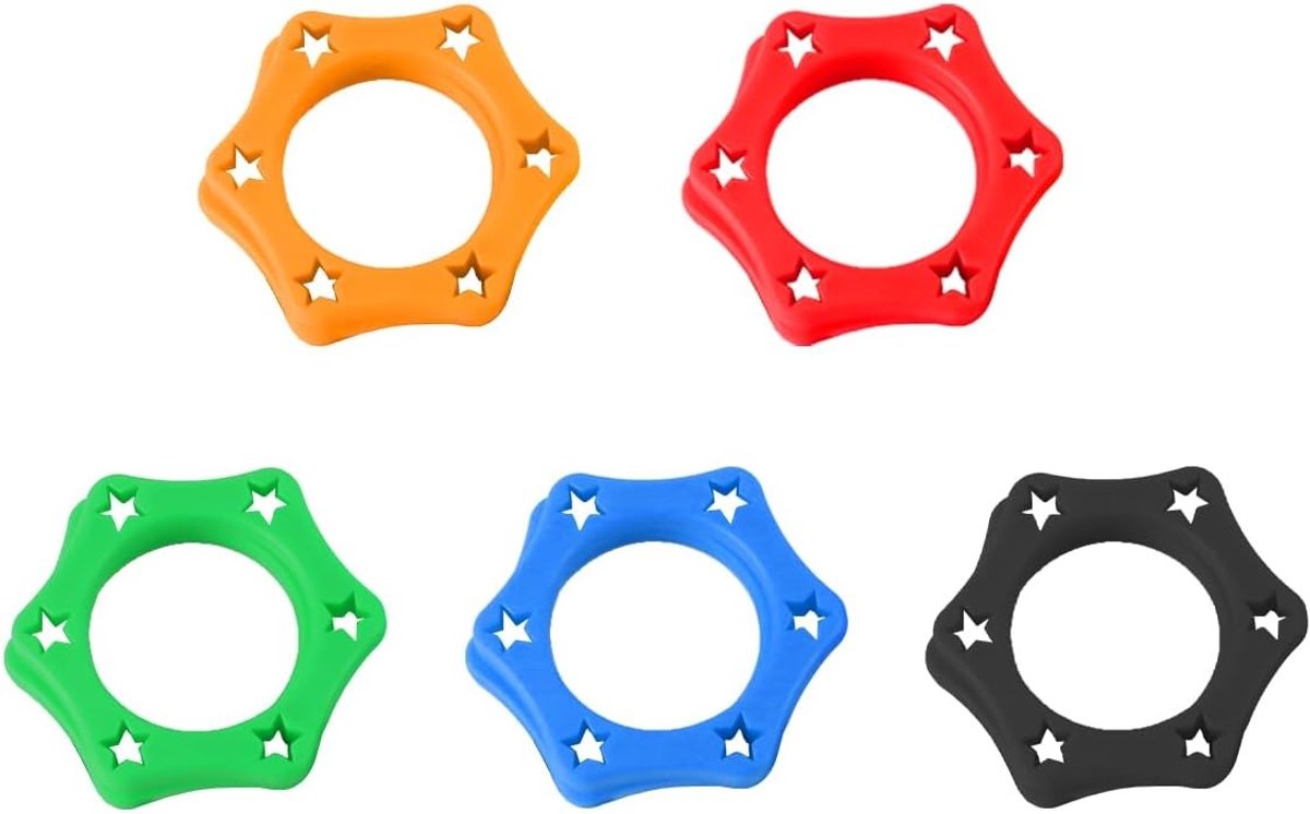 Hexagonale Natuurrubber Microfoon met Antikantelring, Antislip Gripring voor Draadloze en Bedrade Microfoons, Universele Microfoonstandaard Accessoires voor Geluidsopnames en Optredens