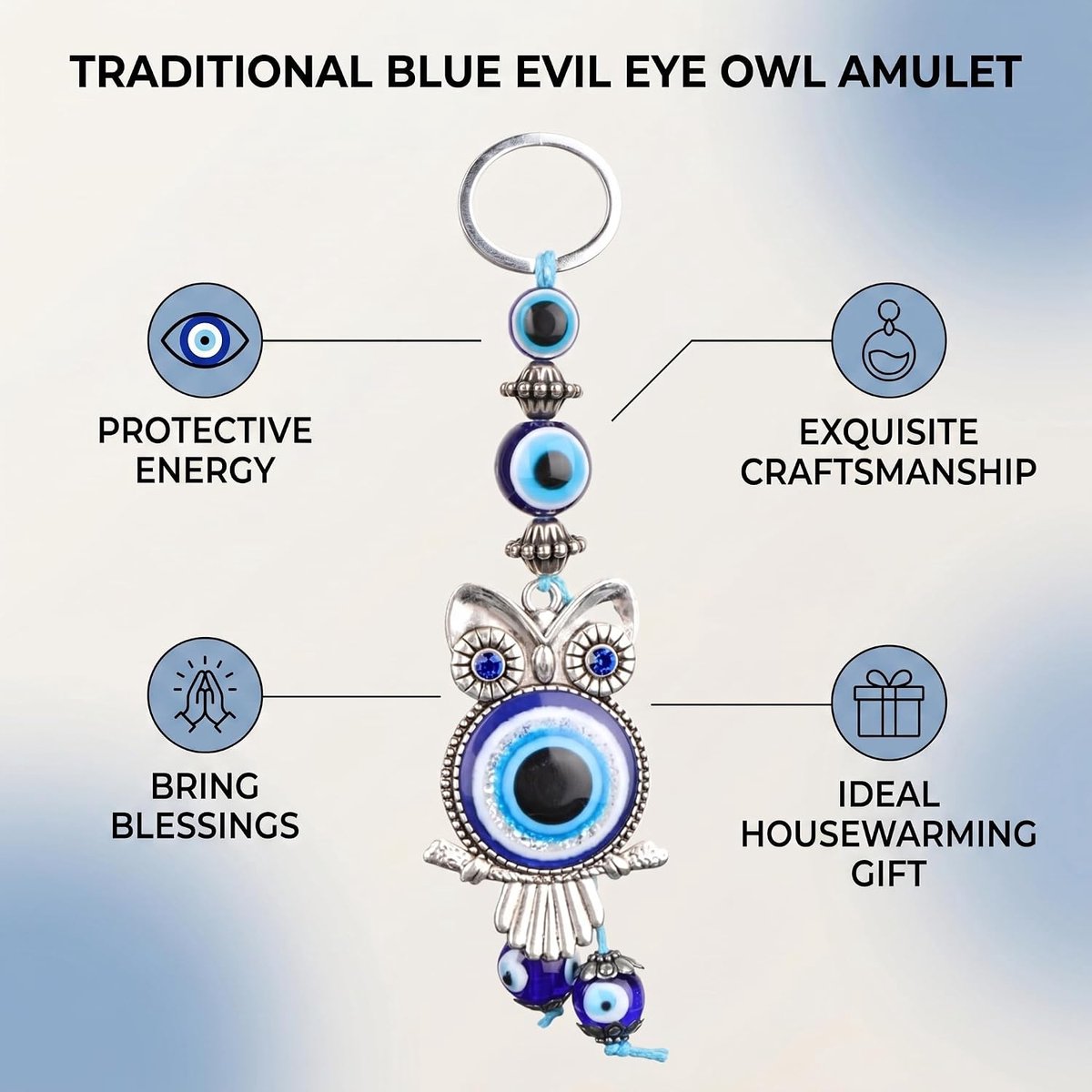 Blauwe Kraal Amulet Boze Oog Muur Decor Turks Grieks Glas Amulet Geluk Bescherming Thuis Bescherming Charme Muur Hangende Ornament