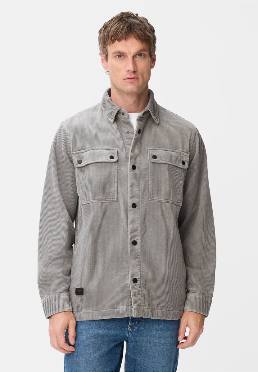 camel active Cord overshirt van 100% katoen - Maat menswear-XL - Grijs