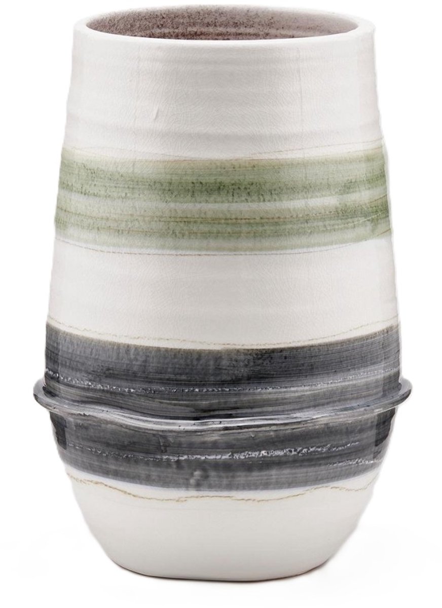EDG - Bloempot - Keramiek - wit - D35 x H50 cm - Opening 23,5 cm