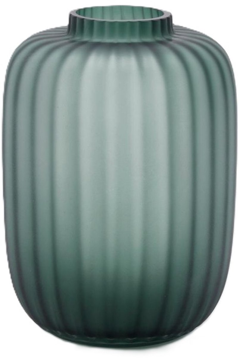 EDG - Vaas- Glas - groen - D20,5 x H29 cm - Opening 7,5 cm