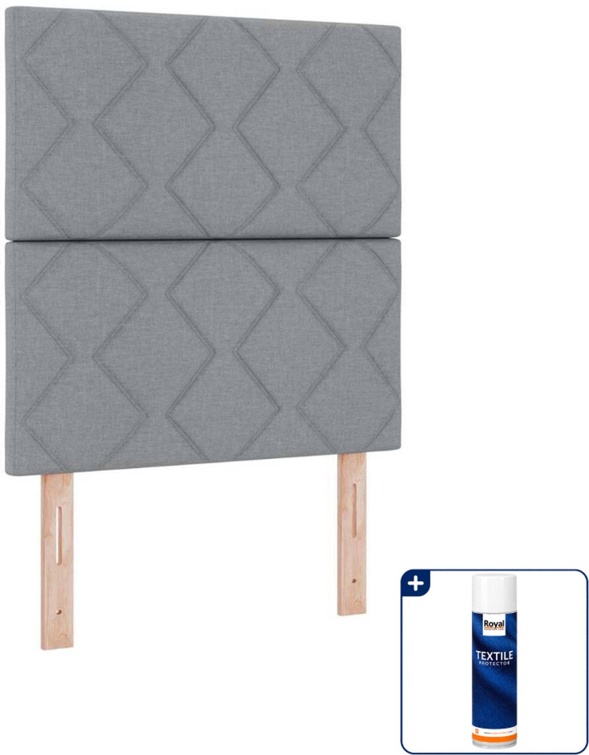 vidaXL boxspring - 80 x 200 cm - lichtgrijs - Inclusief textielbeschermer 500 ml