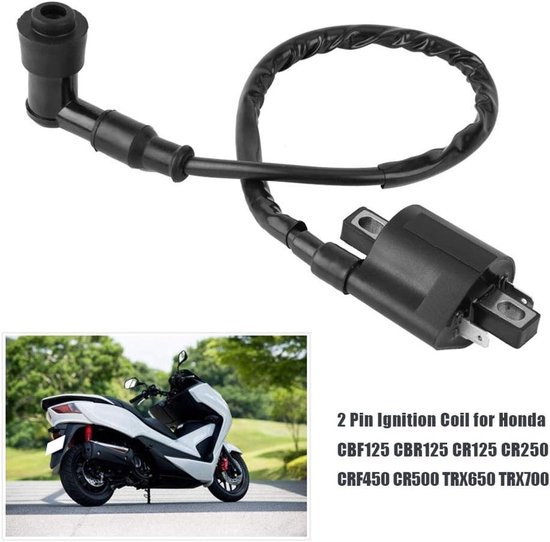 2-Pins Ontstekingsspoel voor Motoren, Geschikt voor CBF125, CBR125, CR125, CR250, CRF450 en CR500 - 1 Stuk, Betrouwbare Prestaties en Eenvoudige Installatie — afbeelding 2