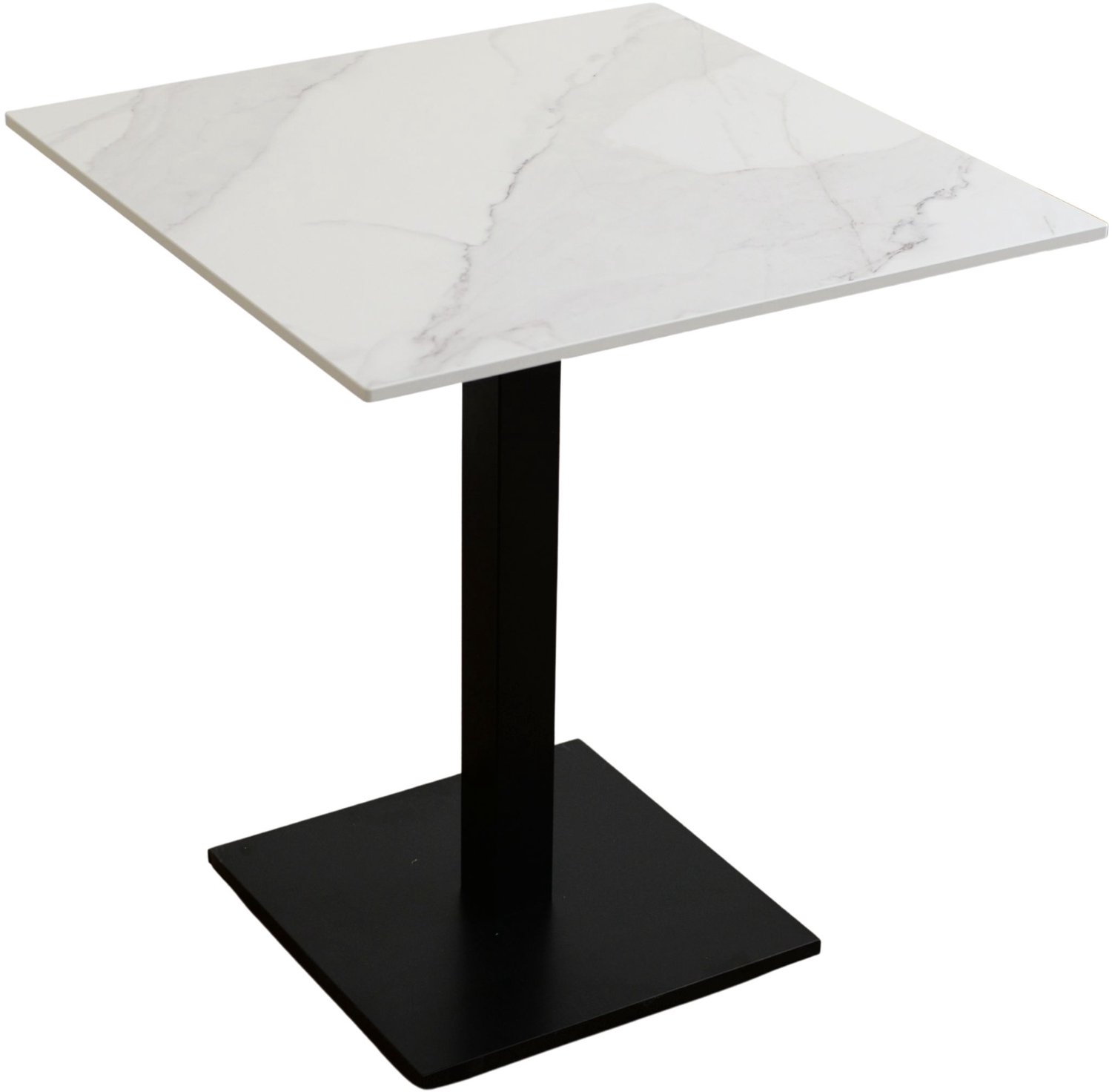 KOLM - Vierkante Balkontafel - HPL-blad - Calacatta Olympus - 65 x 65 cm