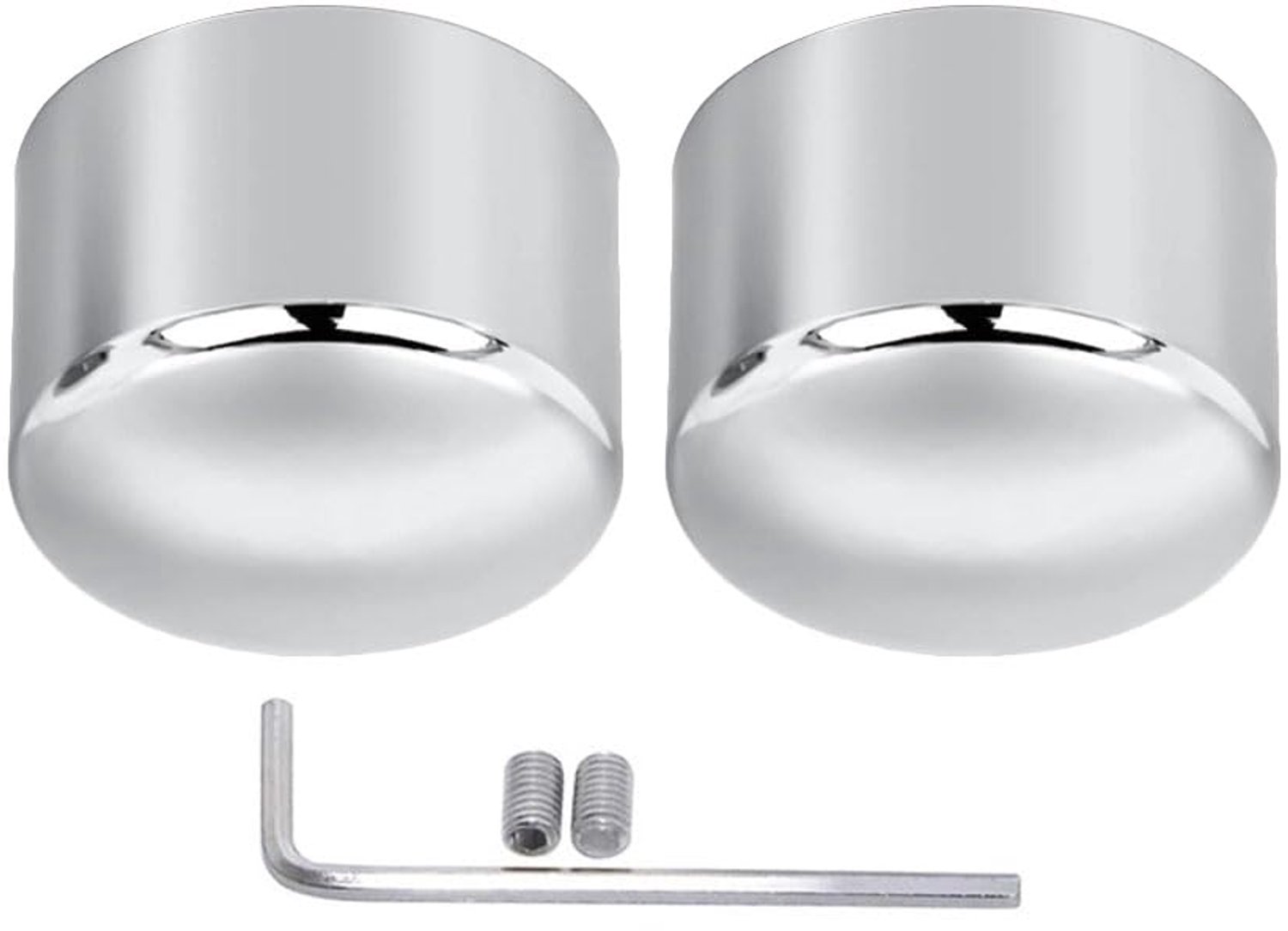 Motorfiets vooras moer cover cap - Aluminium - Zilver - Geschikt voor Harley Davidson - Duurzaam en stijlvol