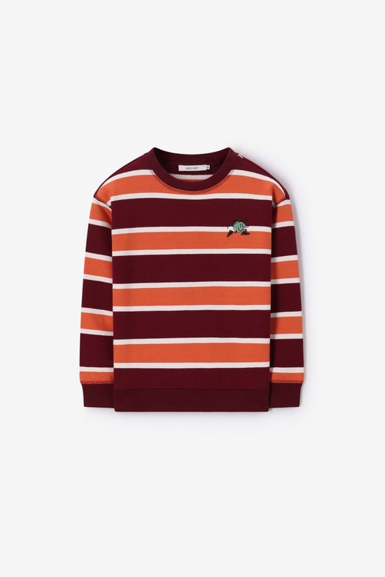 Donkerrode Gestreepte Sweater