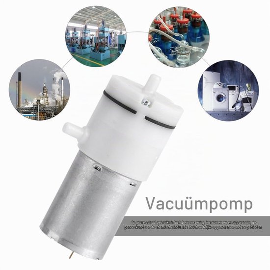 Luchtpomp, DC 12V Micro Elektrische Vacuümpomp Mini Luchtpomp Versterker voor Lucht Bemonstering Instrumenten en Apparatuur Chemische Industrie — afbeelding 2