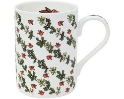 Fine Bone China Mok - Holly en Ivy Motief - 290ml
