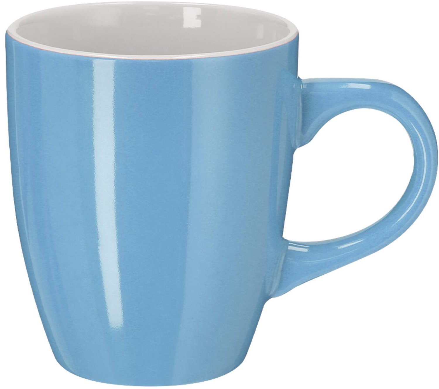 Bellatio Design Koffiekopjes Arabic Glaze - 1x stuks - Keramiek - lichtblauw - 350 ml - 8 x 10 cm - mokken - bekers