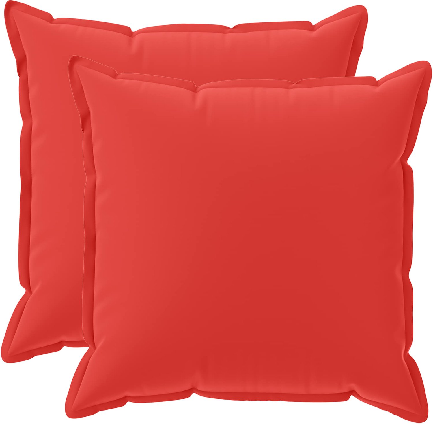 vidaXL Dekenkussen - 2 - st - HOUTEN - Rood - 65 - x - 65 - cm - Polyester