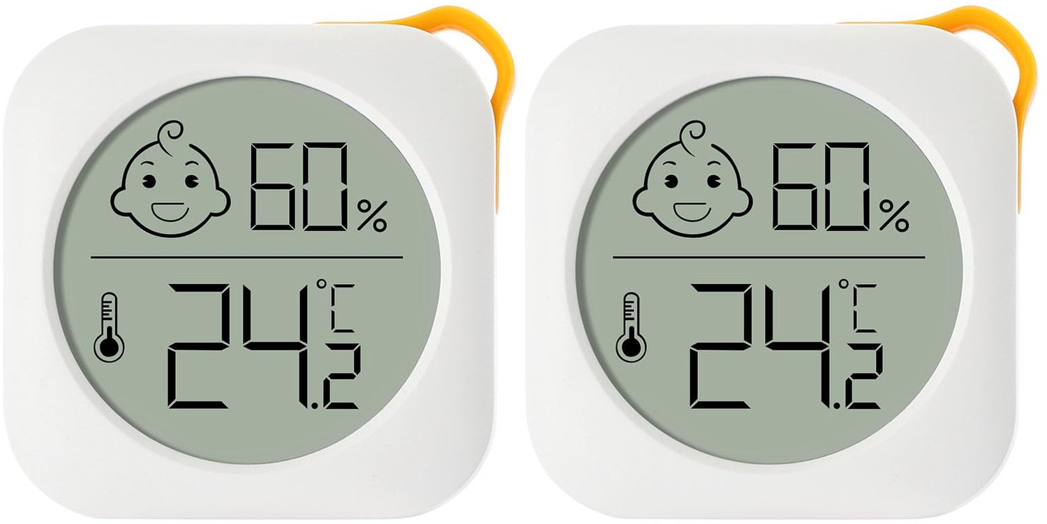 2 Stuks Digitale Mini Thermo-Hygrometer - Voor Binnenklimaat
