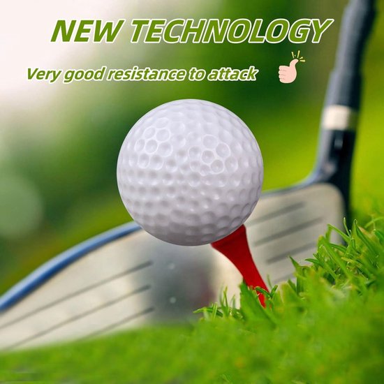 Golfballen Hoogwaardige Plastic - Oefen Golfballen - 3 Stuks - 42mm - Lichtgewicht - Duurzaam Ontwerp - Oefengolfballen — afbeelding 3