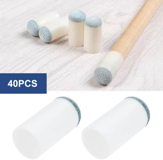 Pool Cue Tips 40 Stuks - Vervangende Hoofd 13 mm - Kunststof/Rundleer - Draagbaar - Eenvoudig te Installeren - Duurzaam - Biljartkeu Tips — afbeelding 5