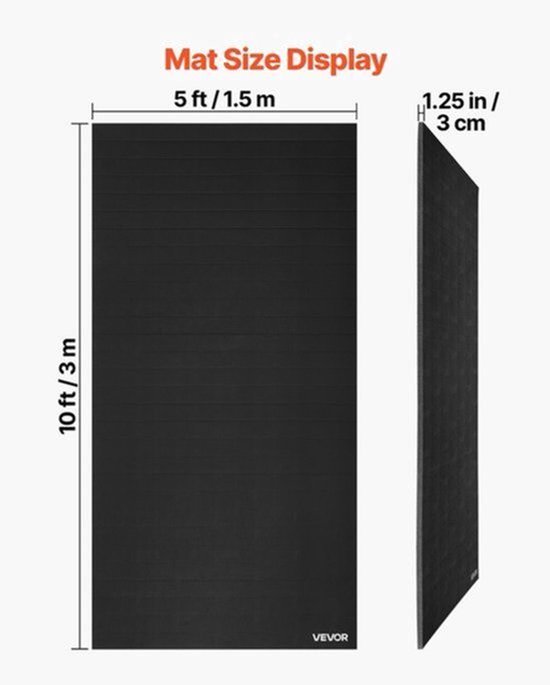 Sportmat 3 X 1,5 M - Zwarte Trainingsmat - XPE En PVC Materiaal - Vechtsport En Yoga Mat - Oprolbaar En Waterdicht — afbeelding 5