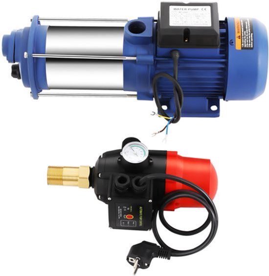 Centrifugaalpomp 230 V EU Stekker - 2500 W Vermogen - RVS Gietijzer - Waterdruk Pomp - Zelfaanzuigend — afbeelding 5