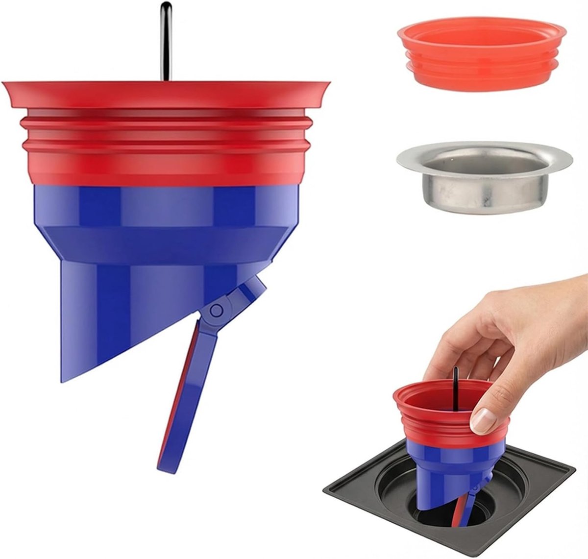 GOOGO Pack of 2 Odor Drain Plug Floor Drain Diameter 33-52 mm, Odor Stop Drain Shower, Kitchen, Cellar, Backflow - ShopVlot