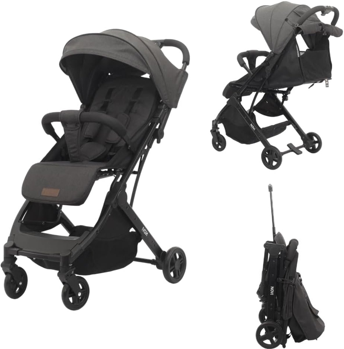Buggy voor Baby's 0-4 Jaar - Compact en Lichtgewicht - Inklapbaar met Schouderband - Ideaal voor Reizen - ShopVlot