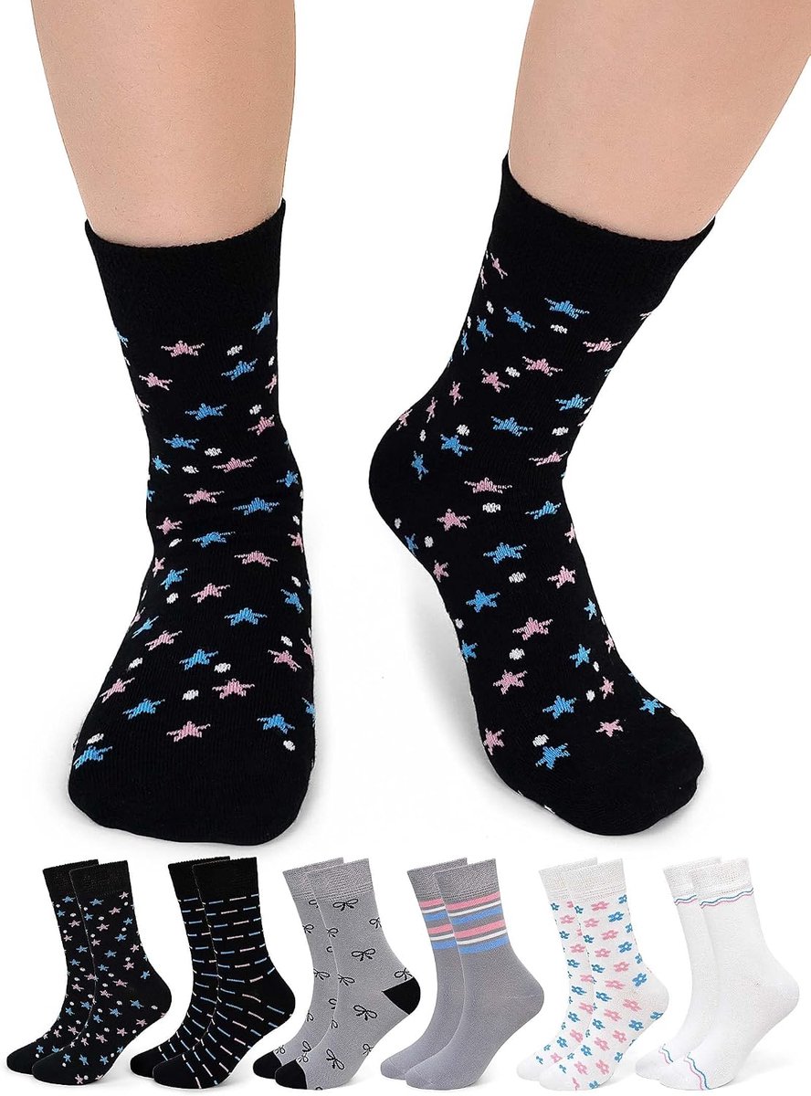Kleurrijke sokken dames: bamboe sokken zonder elastische band ademend anti-zweet zonder naad met comfortabele band zacht voor vrouwen casual