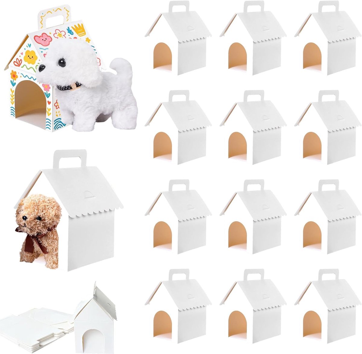24 stuks voor puppy's, met handvat, voor feestjes, A