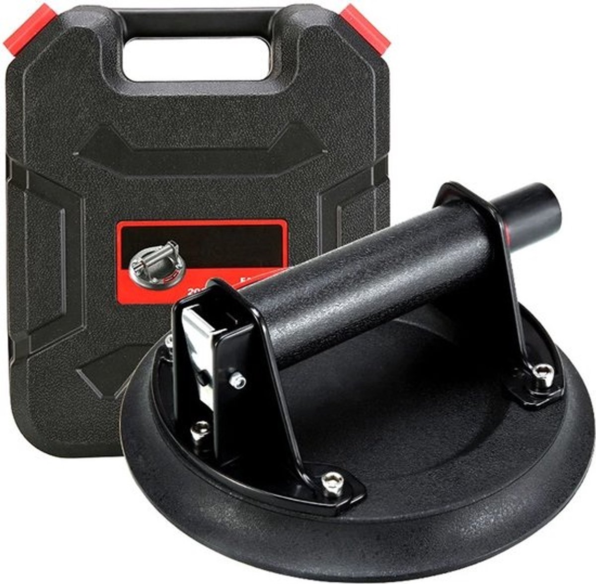 Zuignap - Tegeldrager - Professionele zuignap - 200 kg - Met koffer - 28 cm - Zwart