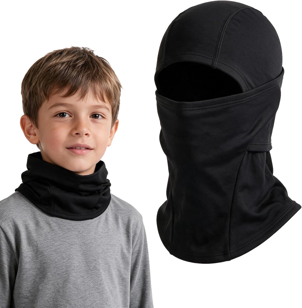 Thermische bivakmuts voor kinderen, winddicht en warm wintermasker