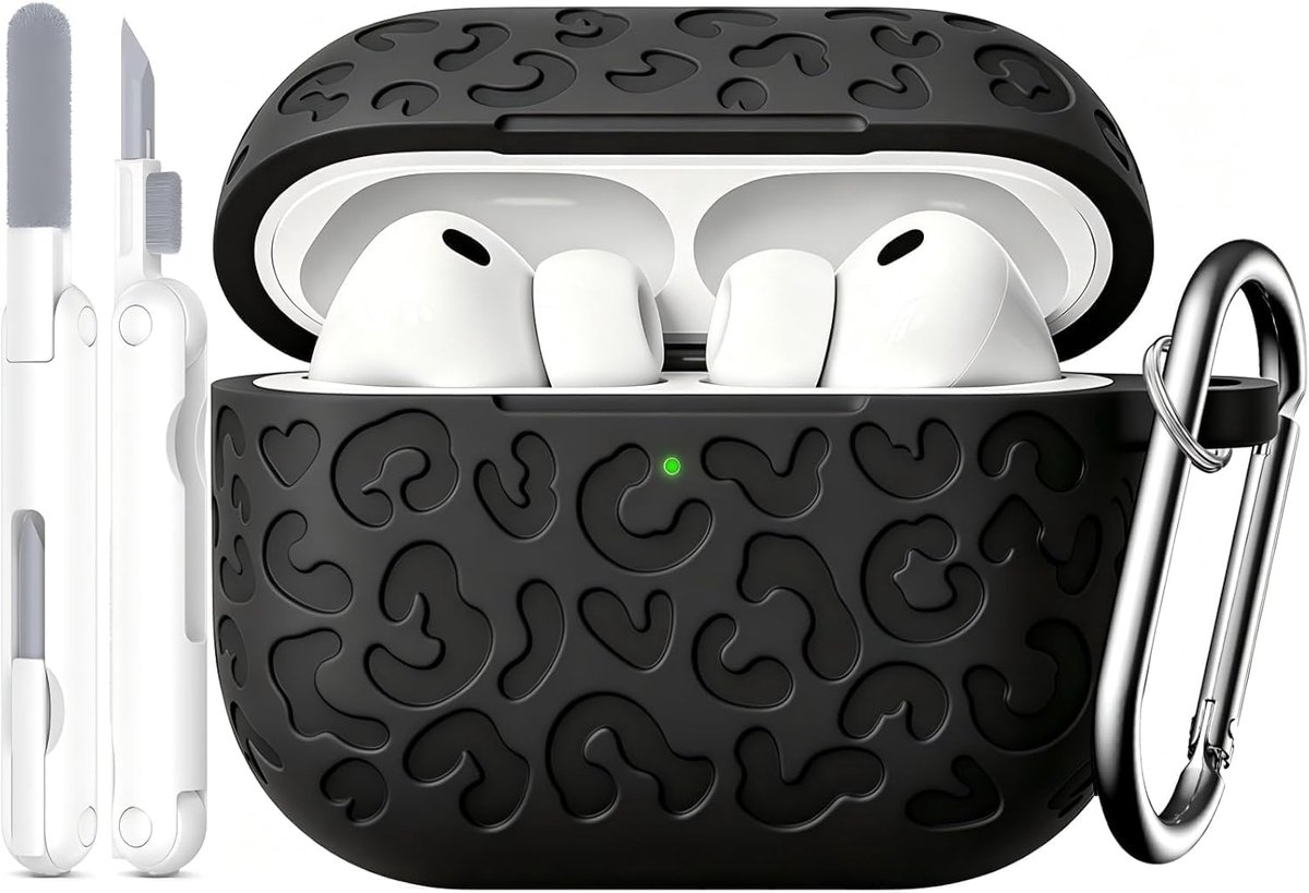 Luipaardprint voor AirPods Pro 3 Hoes, Black
