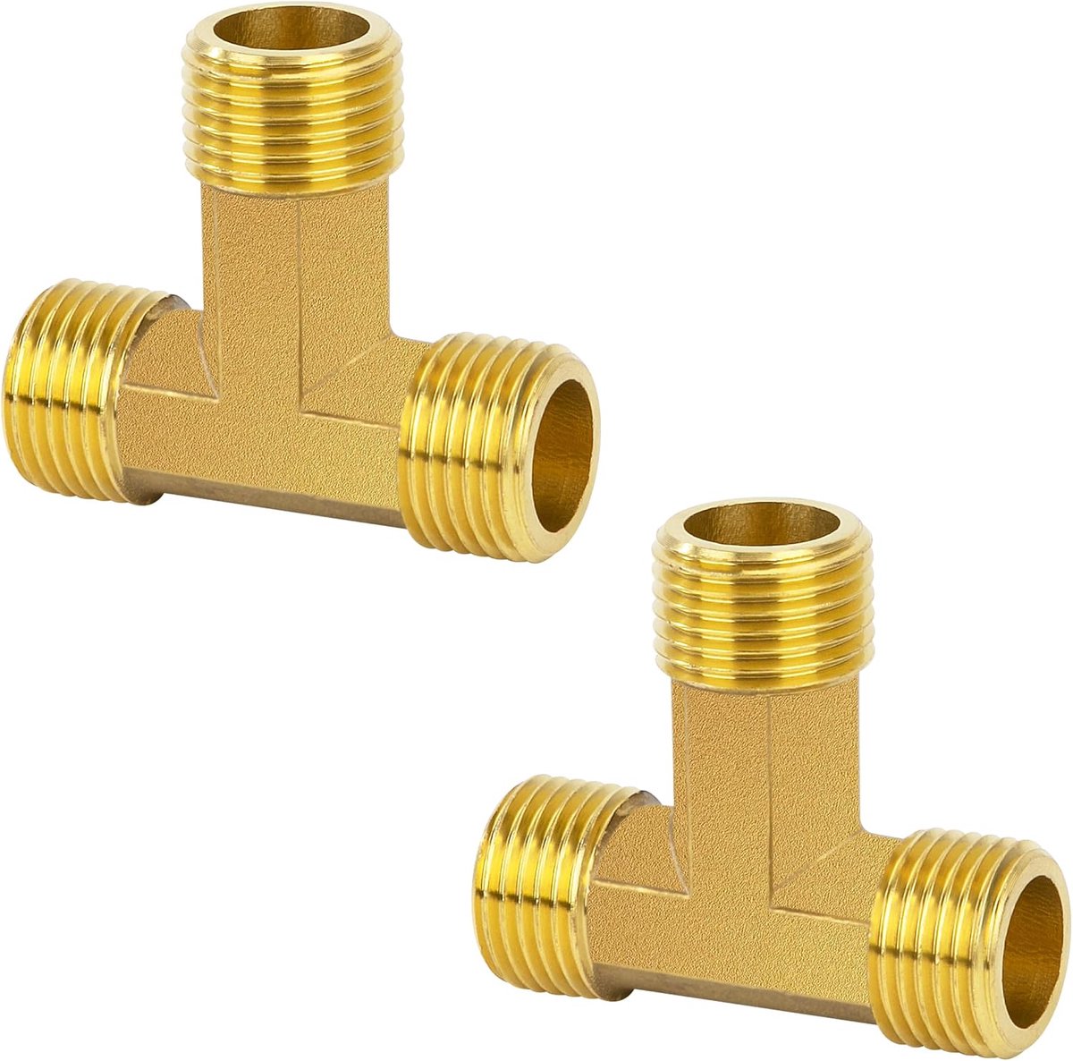 3-weg mobiele T-vormige messing connector, 1/2 adapters voor toiletaansluitingen, inversieventiel T-connector voor het aansluiten van lucht/water/koppelingsslangen