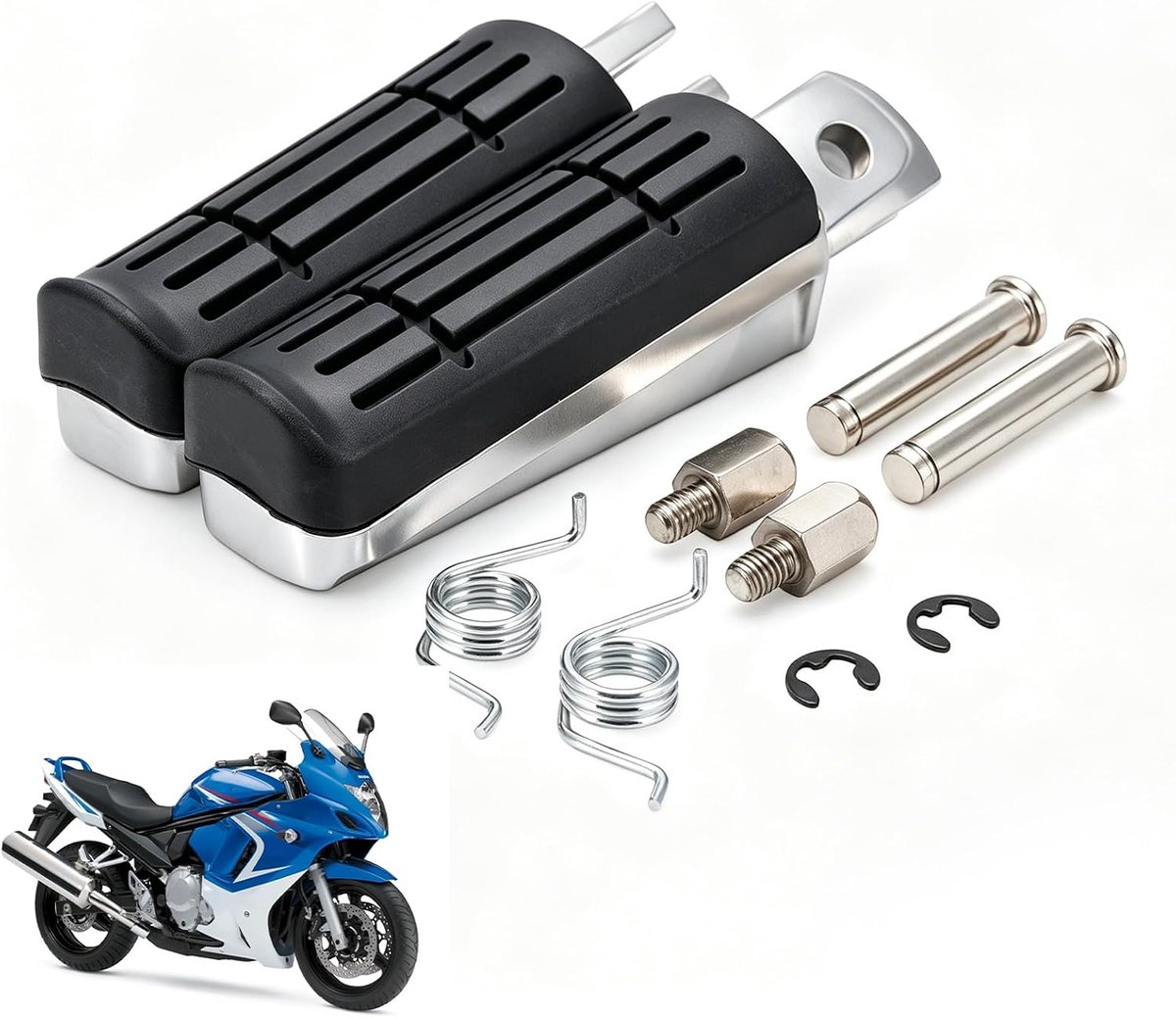 Motorfiets voorste voetsteunpedalen voor TDR125R FZ6 FZR600 FZS600 Fazer XJ600 Diversion YZF600 R6 MT03 TDM900 XJ900S - ShopVlot