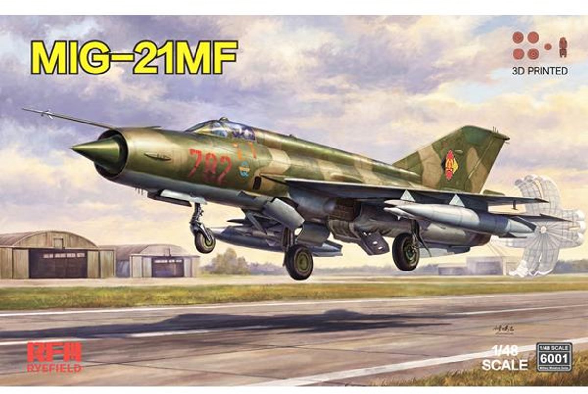 Rye Field Model Modelbouwpakket Vliegtuigen - 6001 Mikoyan-Gurevich MiG-21MF Fishbed-J - Sovjet Jachtvliegtuig Plastic - 1:48 - Modelbouw