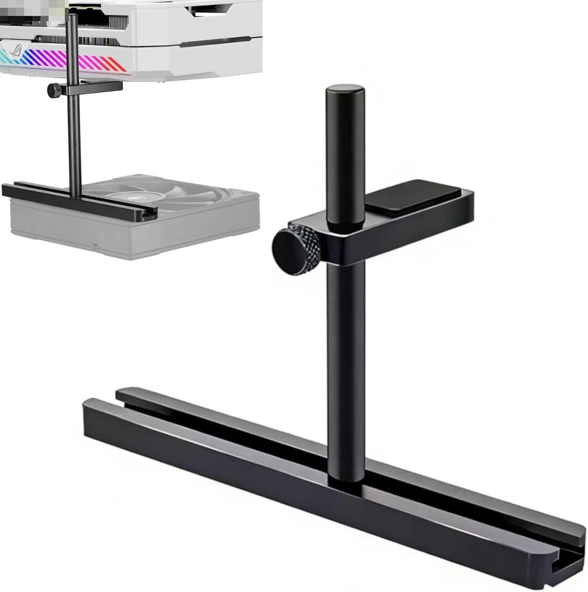 Verstelbare Beugel voor Grafische Kaarten - Hoogte Instelbare Steun voor Computercomponenten, Geschikt voor ITX, MATX en ATX Systemen