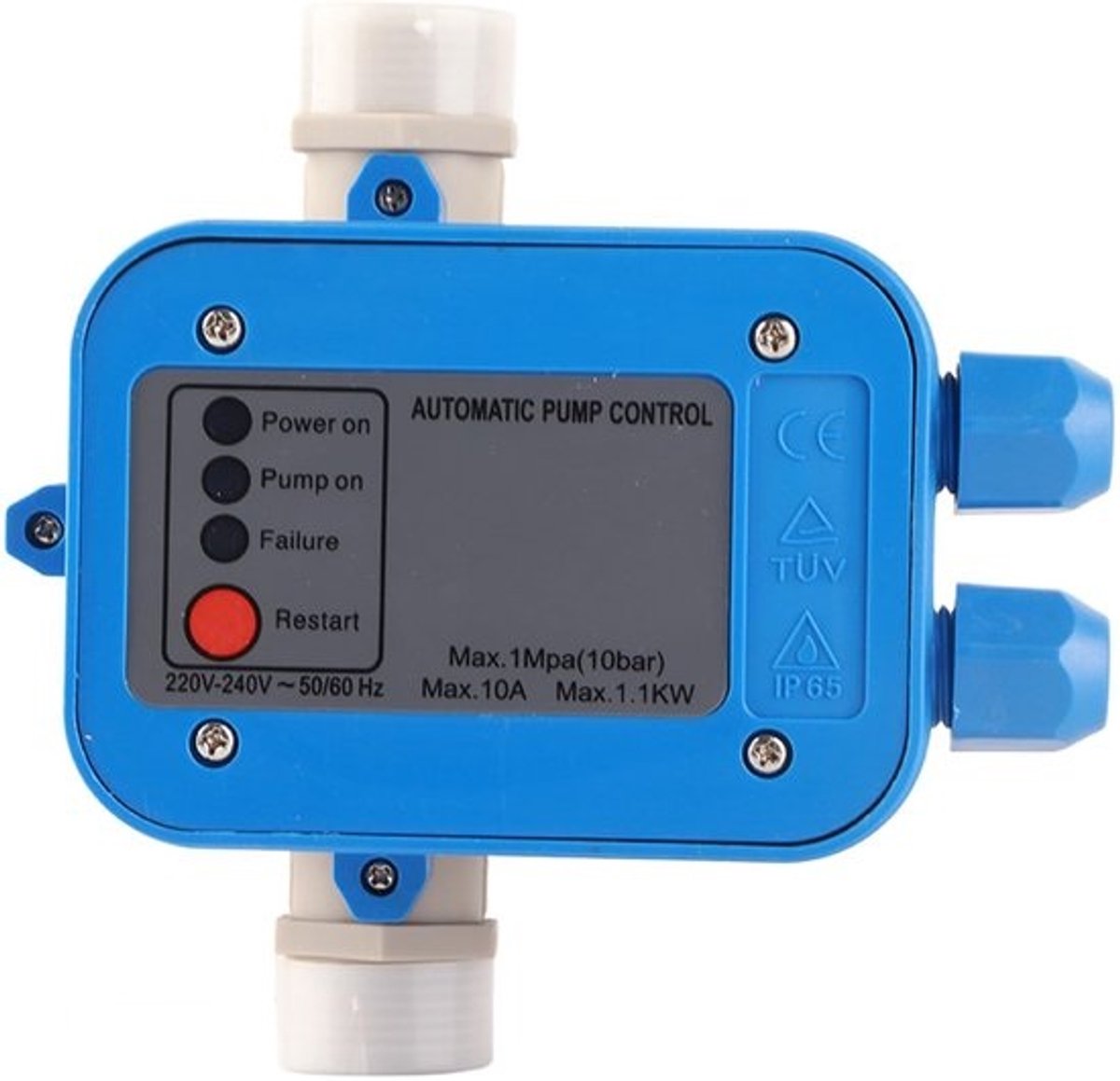 Automatische waterpomp - Drukregelaar - Zelfaanzuigend - Blauw - Elektronische schakelaar - Geschikt voor thuisgebruik - Yosoo