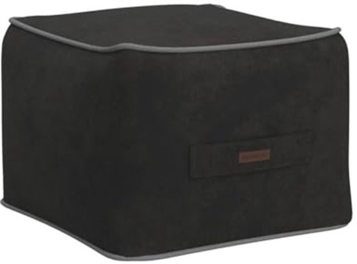 Comfortabele kubuspoef - Zachte fluwelen zitzak voor woonkamer en slaapkamer - 45 x 45 cm - Antraciet