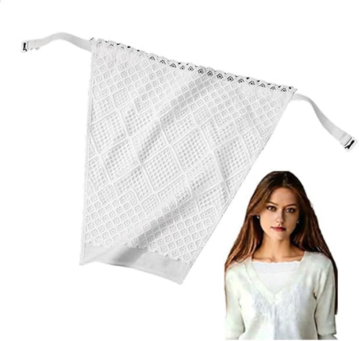2-pack dames kant clip-on mock camisole beha insert overlay mode panel vest kant mock camisole snappy beha insert overlay clip-on beha-inzetstukken decolleté inzetstuk