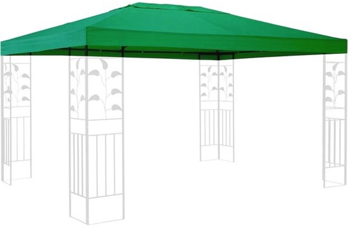 Vervangend dak voor paviljoen - 3x4m - Groen reserveovertrek