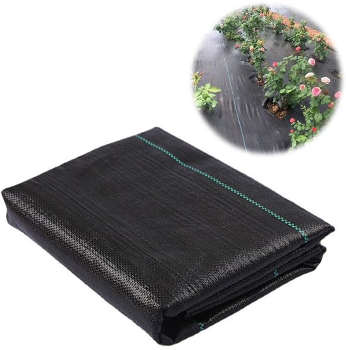 Onkruiddoek - Waterdoorlatend en scheurvast - Afmeting 2 m x 2 m