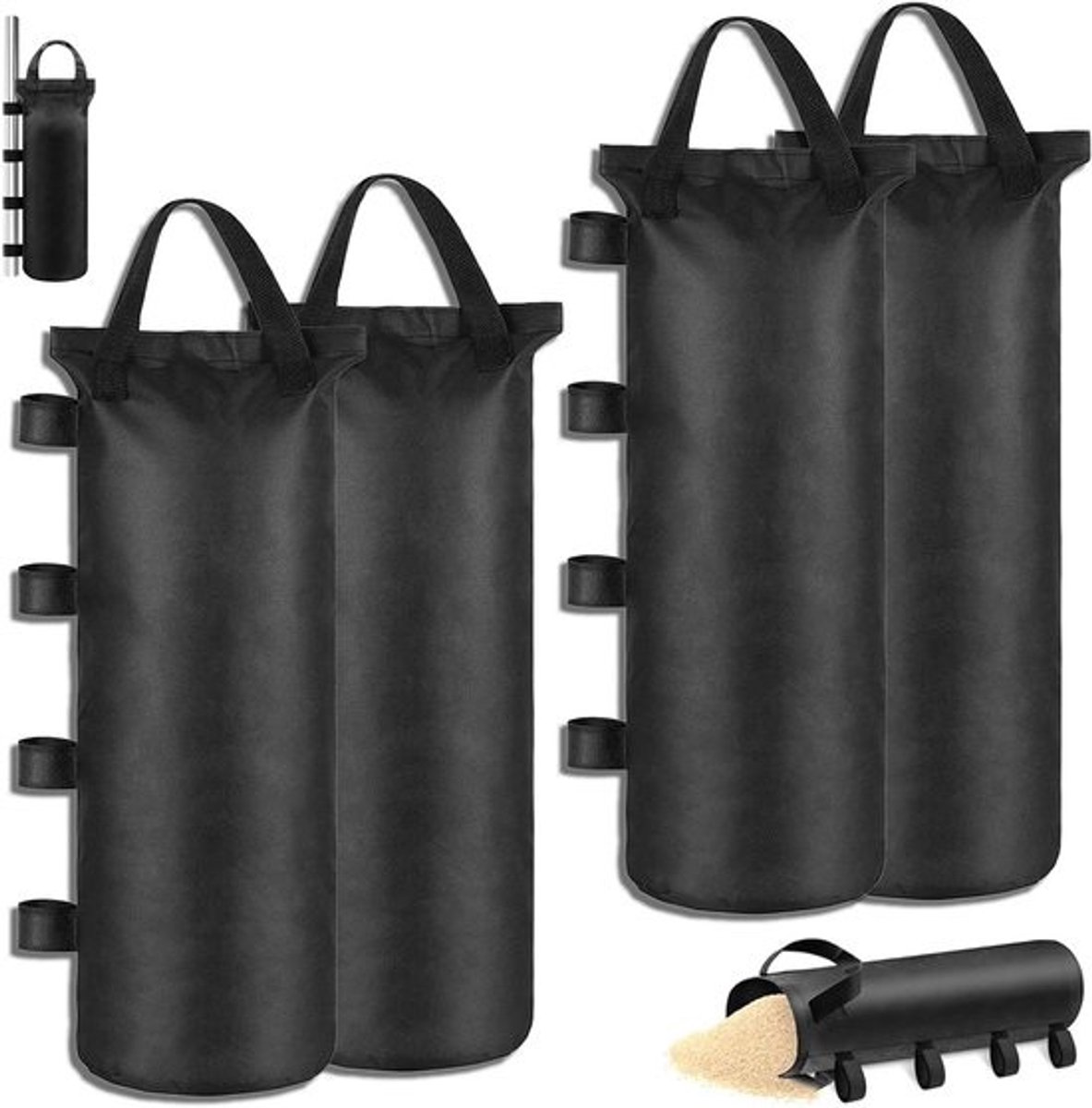 4 x Zware gewichten voor tent en gazebo - Oxford sandbags voor stabiliteit - Ideaal voor camping, tuin en strand - 800D waterdicht en duurzaam