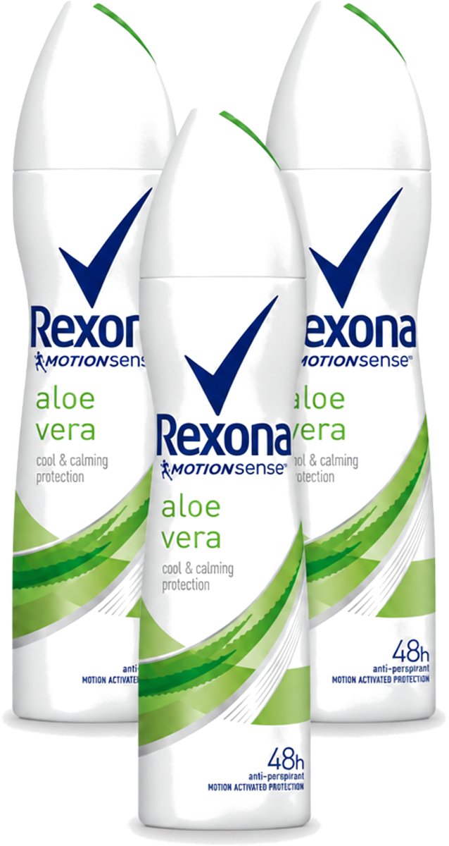 3 x Rexona - Fresh Aloe Vera - Deodorant Spray - 150 ml - Voordeelverpakking - 3 stuks