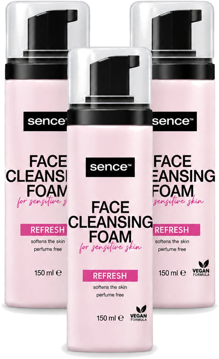 3 x Sence - Gevoelige Huid - Gezichtsreiniger - Foam - 150 ml - Voordeelverpakking - 3 stuks