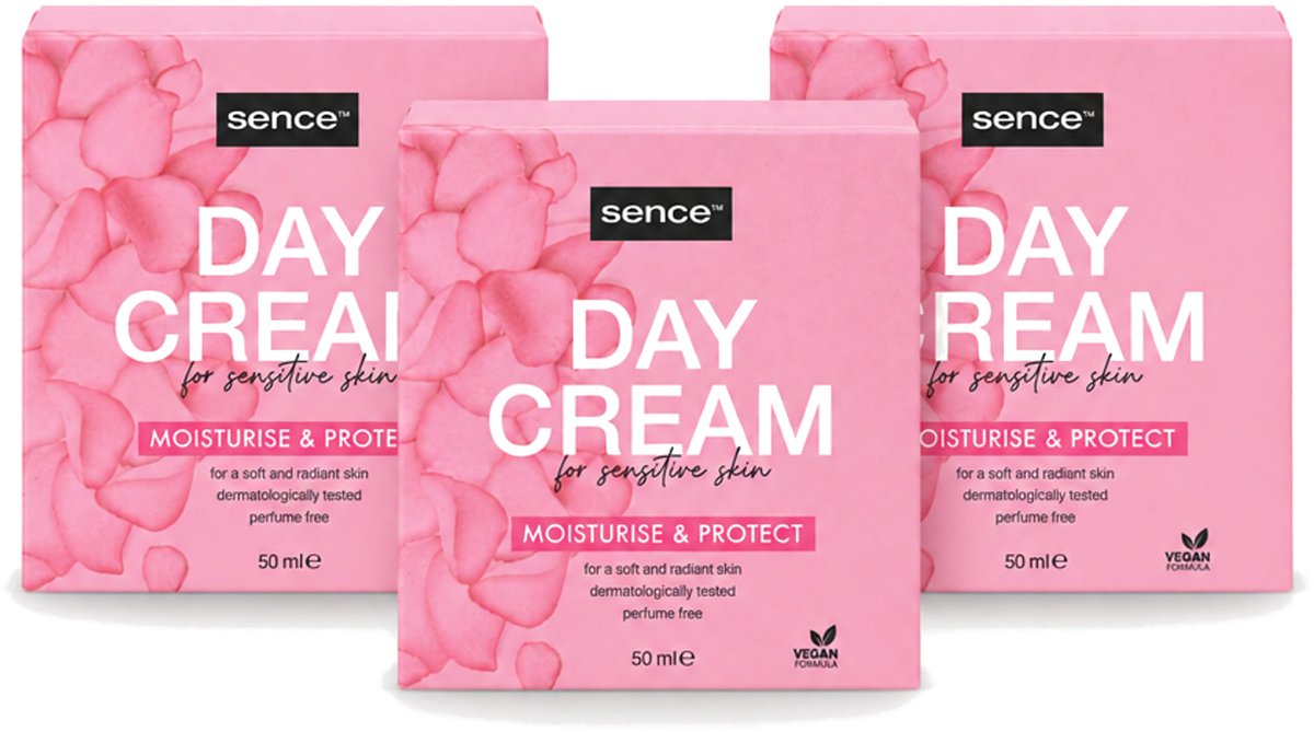 3 x Sence - Gevoelige Huid - Dagcrème - Verzachtend - 50 ml - Voordeelverpakking - 3 stuks