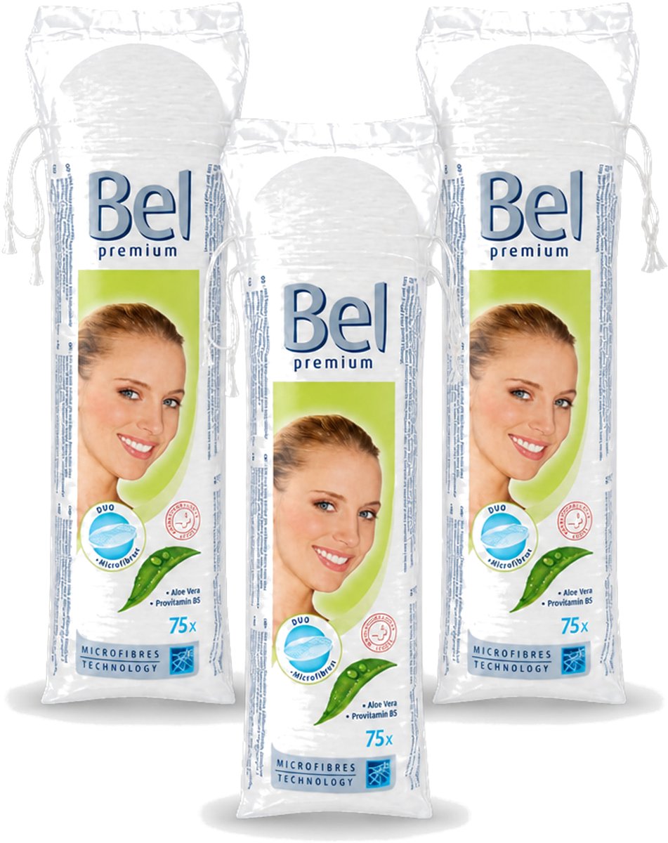 3 x Hartmann Bel - Wattenpads Premium Klein Rond - 75 Stuks - Voordeelverpakking - 3 stuks