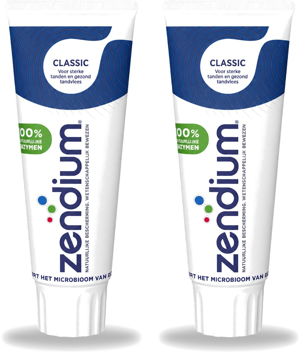 2 x Zendium - Classic - Tandpasta - Natuurlijke Enzymen - 75 ml - Voordeelverpakking - 2 stuks