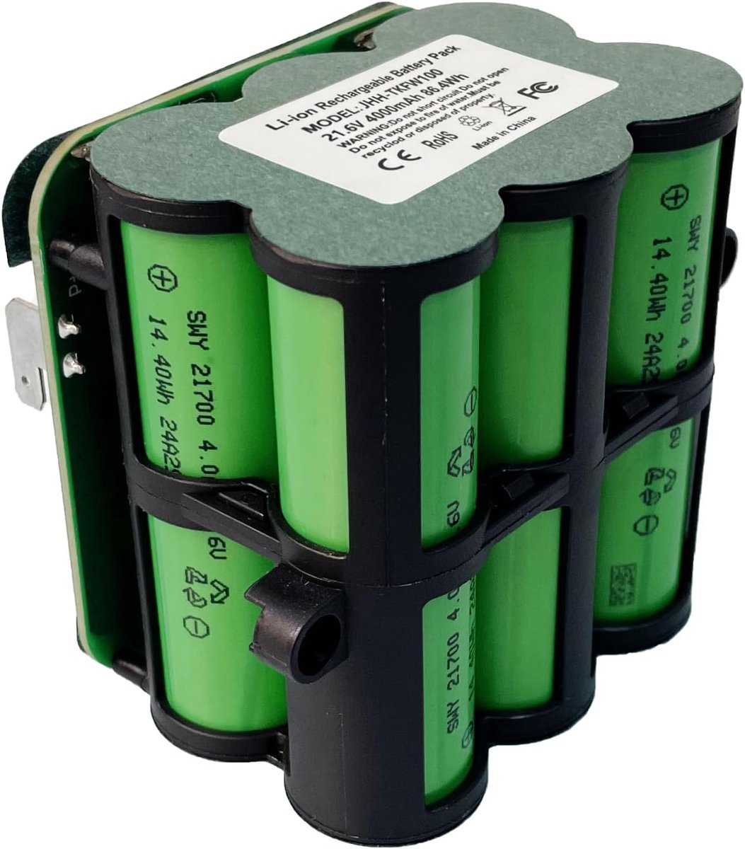 Accu voor Tineco Floor ONE S5 PRO 2/S5 stofzuiger reserveaccu 21,6 Volt 4000 mAh