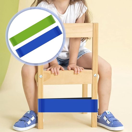 Set van 6 Rekbare Stoelbanden voor Kinderen met ADHD, Ondersteuning voor Concentratie en Sensorische Stimulatie, Ideaal voor Kinderen met Autisme en Aandachtsproblemen — afbeelding 3