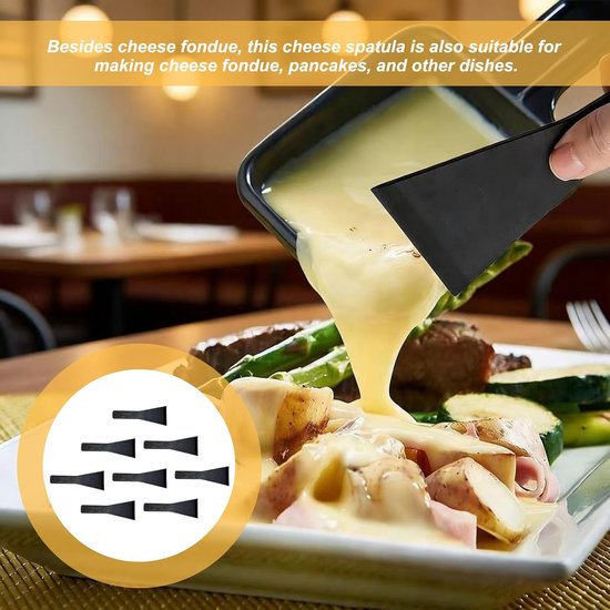 Spatels, kunststof, spatel, anti-aanbak, raclette-schuiver voor kaas, keukengerei, ideaal voor kaas, restaurant, huis, robuust en hittebestendig — afbeelding 4