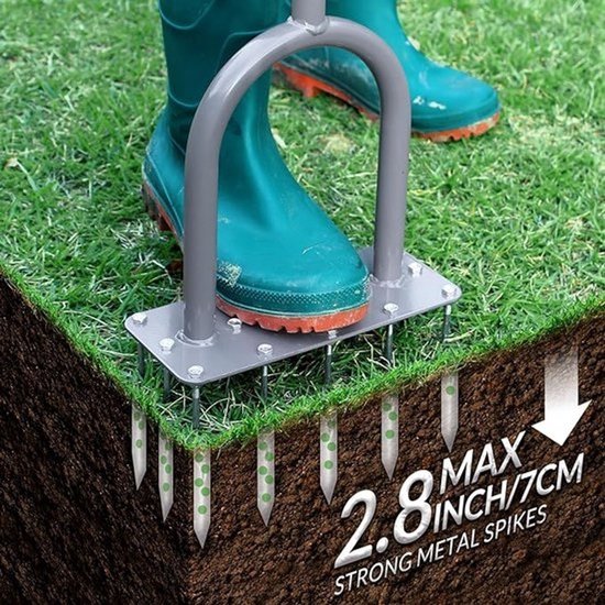 Gazonbeluchter - Grasbeluchter - Beluchter - prikrol - Gazon beluchten - Prikschoenen — afbeelding 2