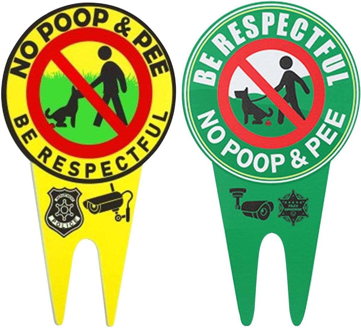 2 waarschuwingsborden voor honden, dubbelzijdig reflecterend pvc, geen hondenshot, herbruikbaar bord, creatief.